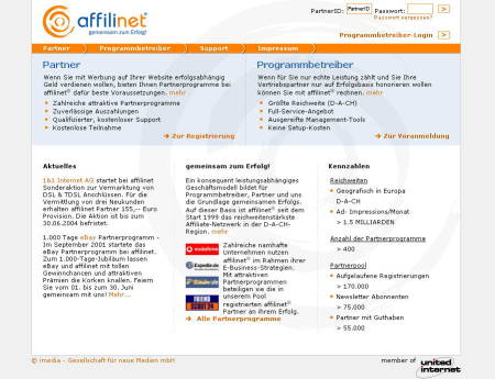 Affilinet - Partnerprogramm