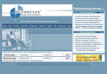 Superclix - Partnerprogramme