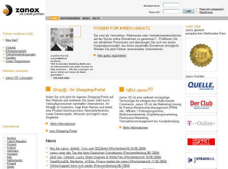 Zanox - Partnerprogramm
